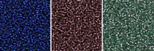 Silver lined seed beads